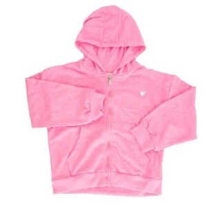Mikina divčí s kapucí celopropínací