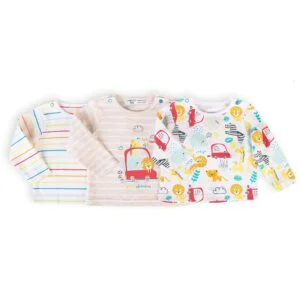 Tričko kojenecké s dlouhým rukávem 3pack