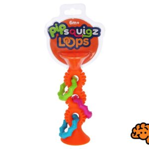 Chrastítko pipSquiz Loops oranžové