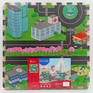 Měkké bloky na podlahu město 118 x 118 cm