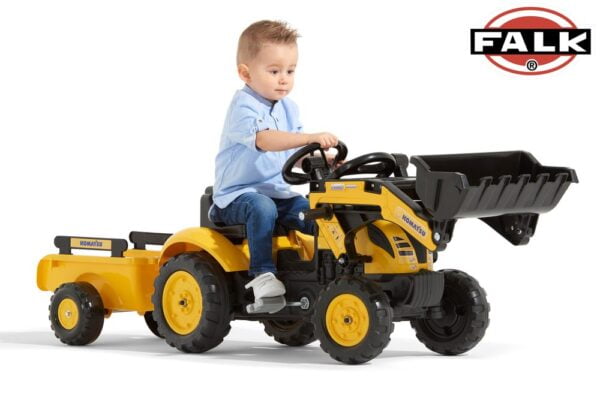 Šlapací traktor 2076M Komastu Pedal backhoe s přívěsem