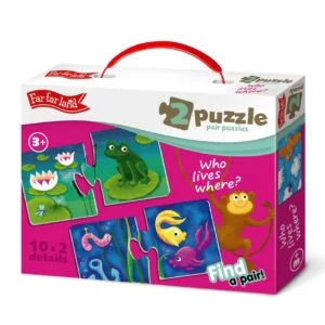 Far Far Land Puzzle párovací domečky zvířat