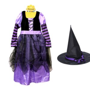 Set karneval - čarodějnice fialová