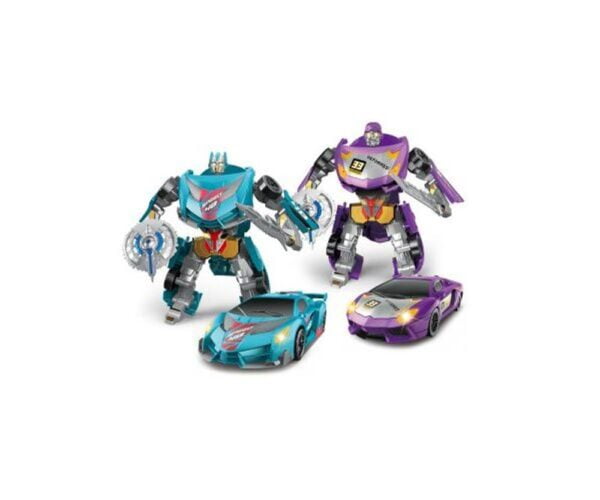 Autorobot s mečem 15 cm sportovní auto