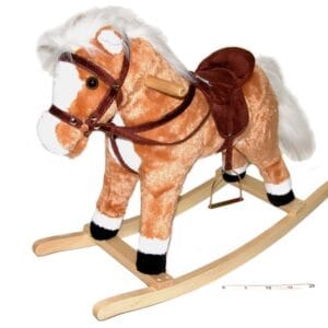 Houpací koník s efekty hnědý