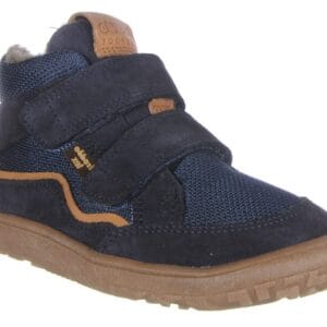 Chlapecké zimní barefoot boty TEX WOOL Dark Blue