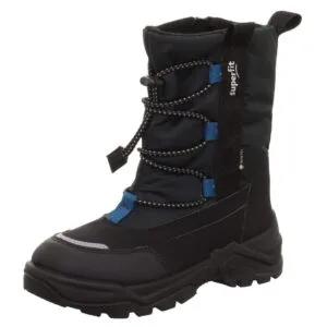 Chlapecké zimní boty barefit SNOW MAX Black/Blue Gore-Tex