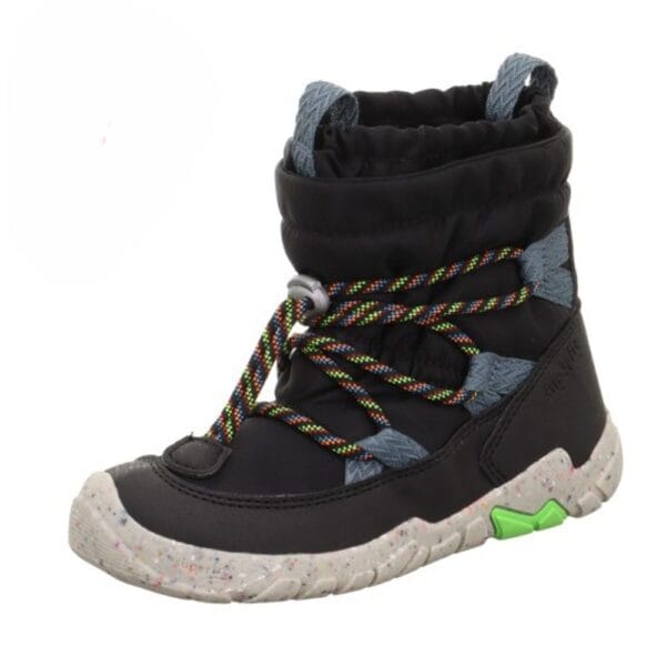 Dětské zimní boty barefit TRACE Black/Blue Gore-TEX