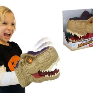 Dino hlava s efekty na ruku 20 cm