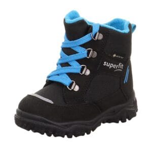 Chlapecké zimní boty HUSKY1 Black/Light Blue Gore-Tex