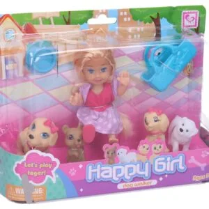 Panenka s pejsky 11 cm