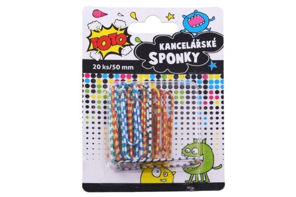 Sponka kancelářská pruhovaná 20 ks