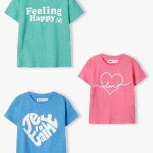 Tričko dívčí s krátkým rukávem 3pack