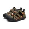 Chlapecké sandály KEEN SEACAMP II CNX dark olive/gold flame - 37