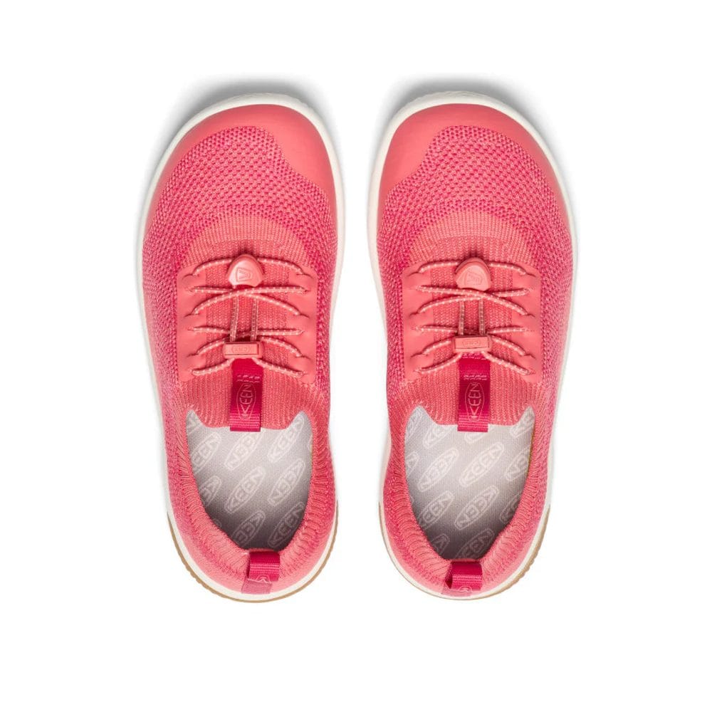 Dívčí tenisky barefoot kompromis KEEN KNX KNIT LACE YOUTH dubarry/star white - 38