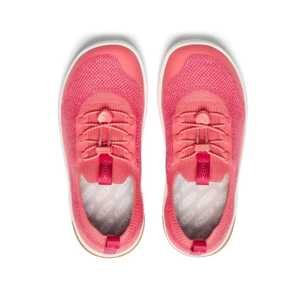 Dívčí tenisky barefoot kompromis KEEN KNX KNIT LACE YOUTH dubarry/star white - 38