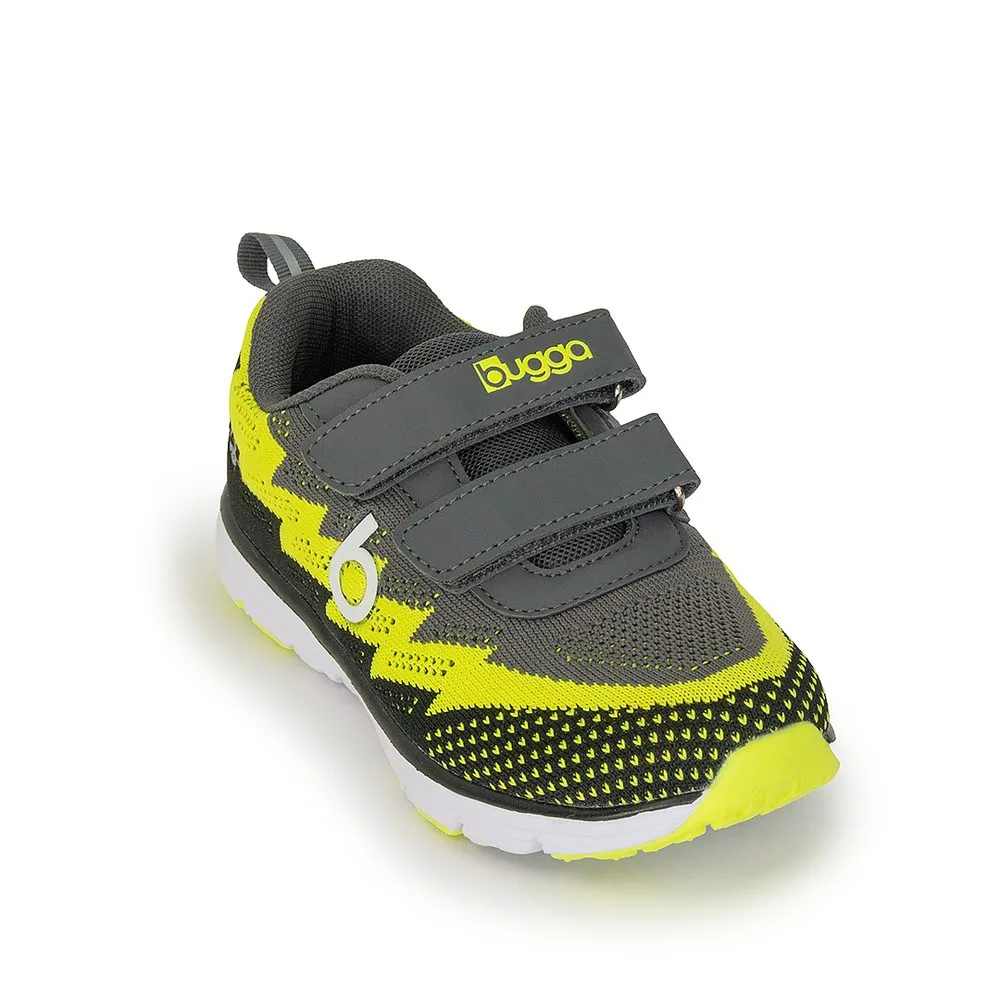 Dětské lehké sportovní tenisky BUGGA HONE Gray/Yellow/Black - 38