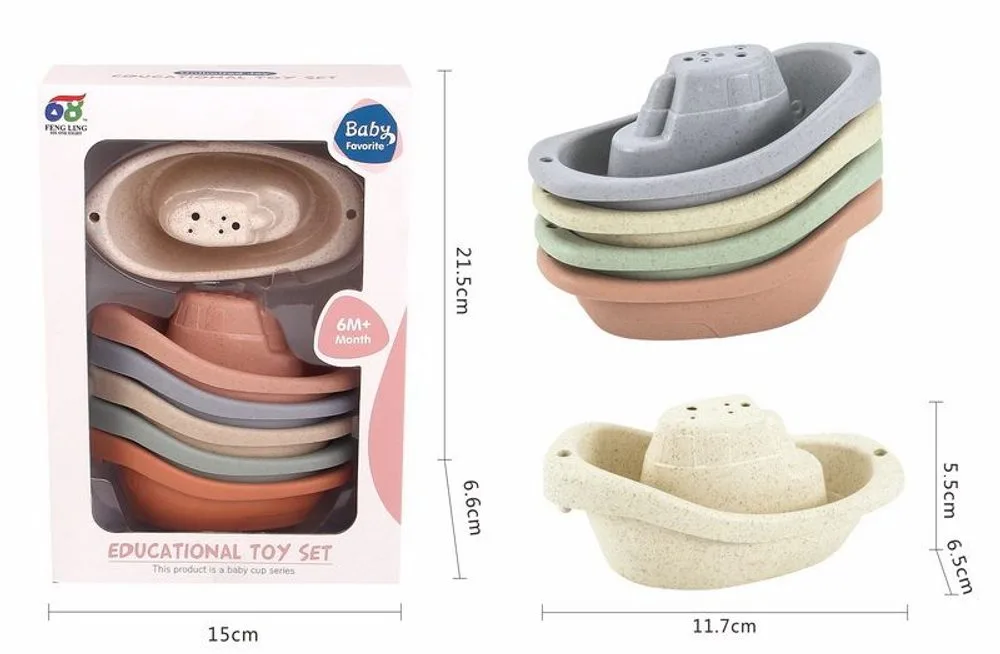 Loď do vany set 6 ks 11