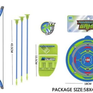 Luk se šípy a terčem - modrý