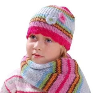 čepice dívčí pletená