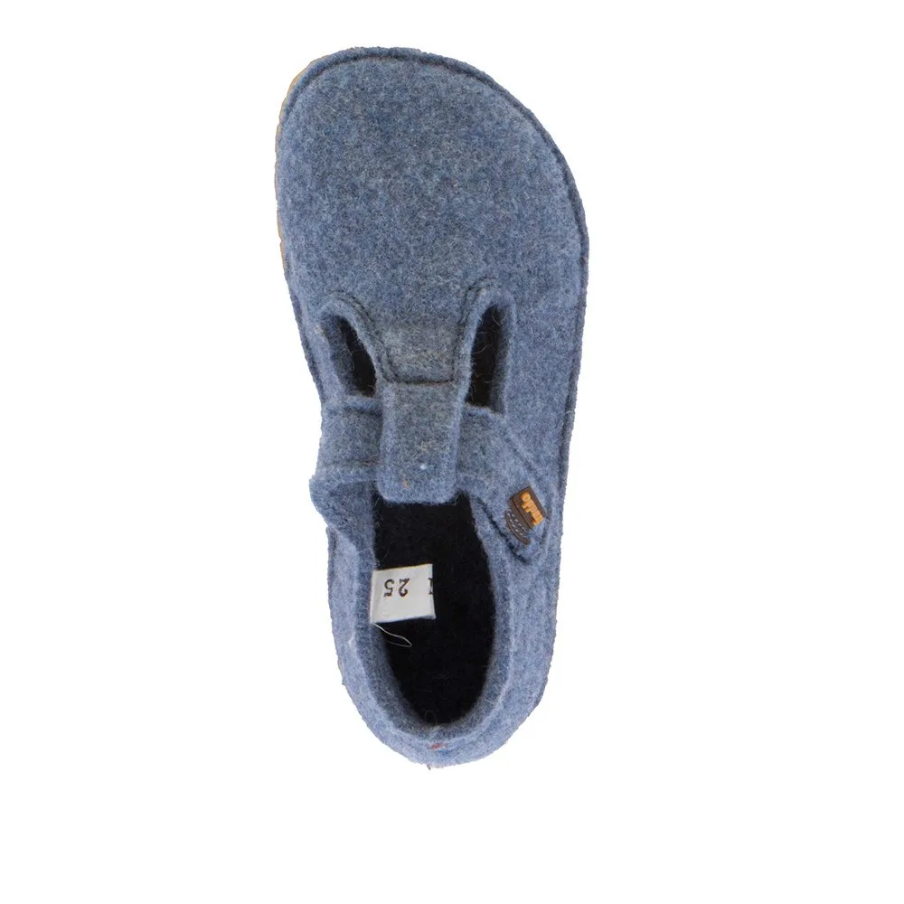 Chlapecké barefoot bačkory FLEXY WOOLY Denim; Froddo; G1700378-1; modrá - 30
