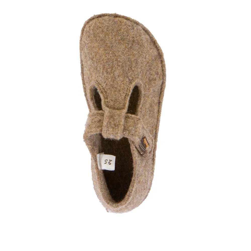 Dětské barefoot bačkory FLEXY WOOLY Beige Froddo G1700378-4 - béžová - 30