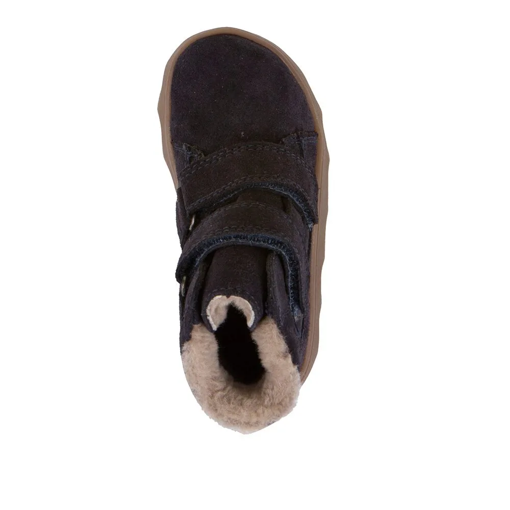 Chlapecké zimní barefoot boty ZERU TEX FURRY Dark Blue Froddo G2110151 - 34