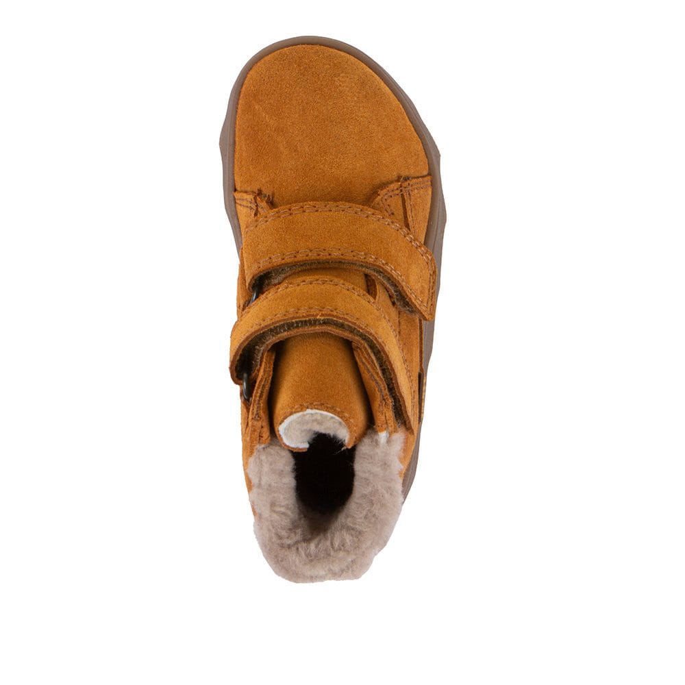 Dětské zimní barefoot boty ZERU TEX FURRY Cognac Froddo G2110151-2 - 35