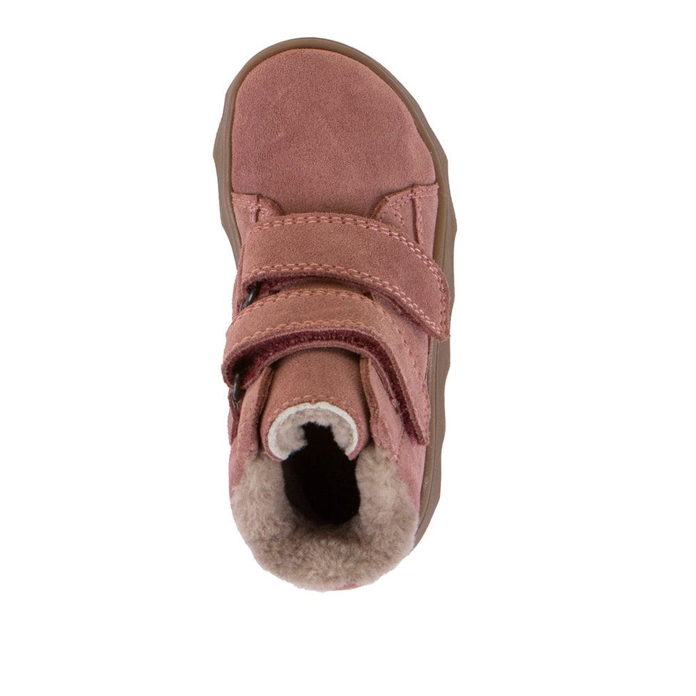 Dívčí zimní barefoot boty ZERU TEX FURRY Dark Pink Froddo G2110151-5 - 35
