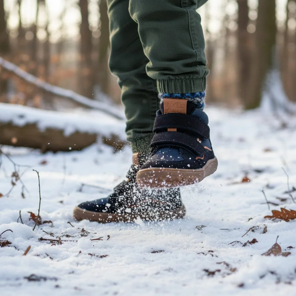 Chlapecké barefoot boty TEX AUTUMN Dark Blue Froddo G3110266 - 39