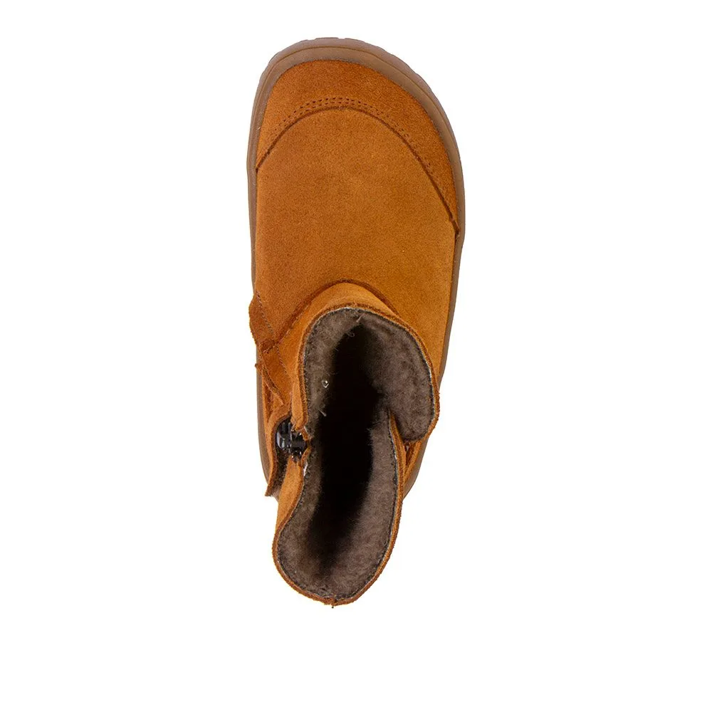 Dětské zimní barefoot boty TEX SUEDE Cognac G3160250-2 - 42