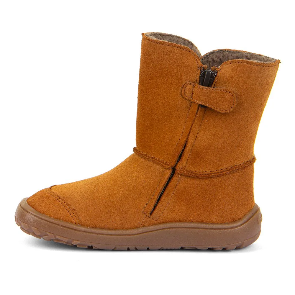 Dětské zimní barefoot boty TEX SUEDE Cognac G3160250-2 - 42