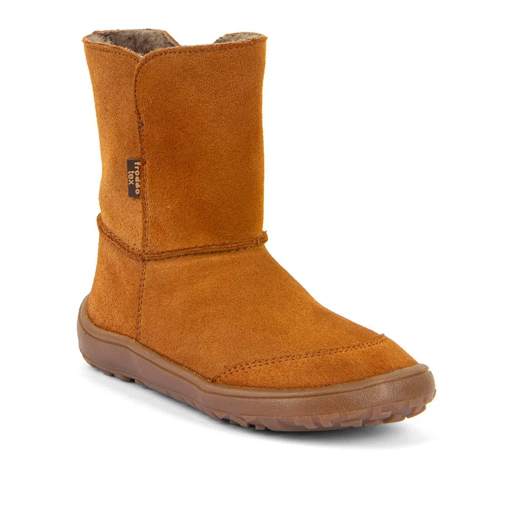 Dětské zimní barefoot boty TEX SUEDE Cognac G3160250-2 - 42