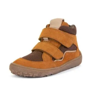 Dětské zimní barefoot boty TEX WOOL Cognac