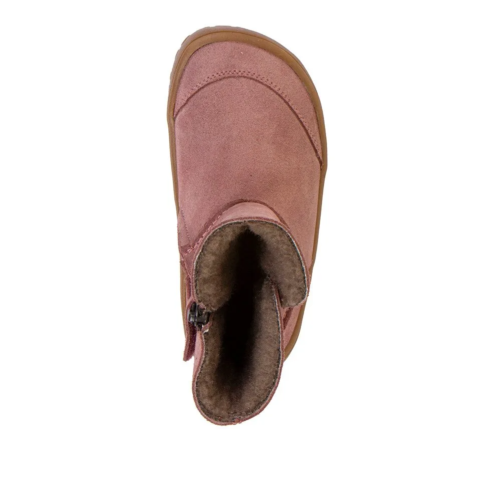Dívčí zimní barefoot boty TEX SUEDE Dark Pink  G3160250 - 39
