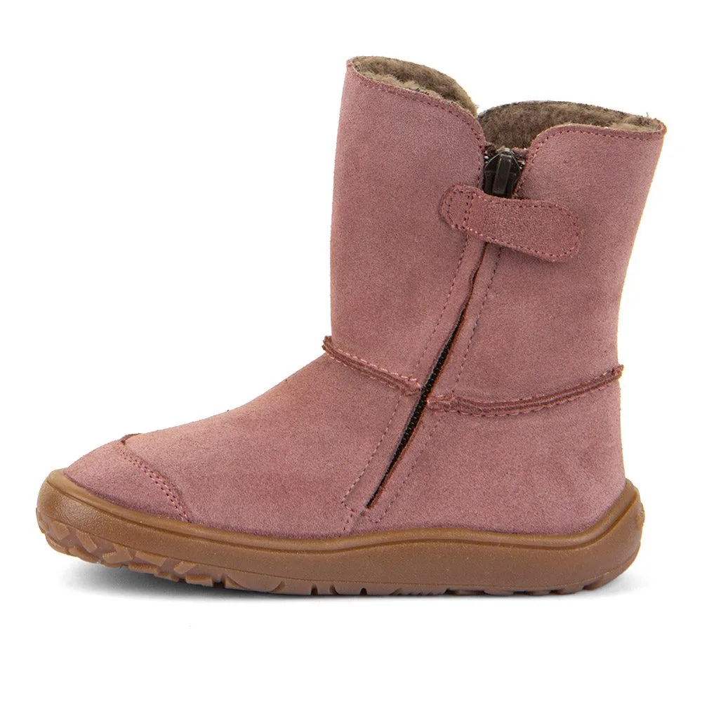 Dívčí zimní barefoot boty TEX SUEDE Dark Pink  G3160250 - 39