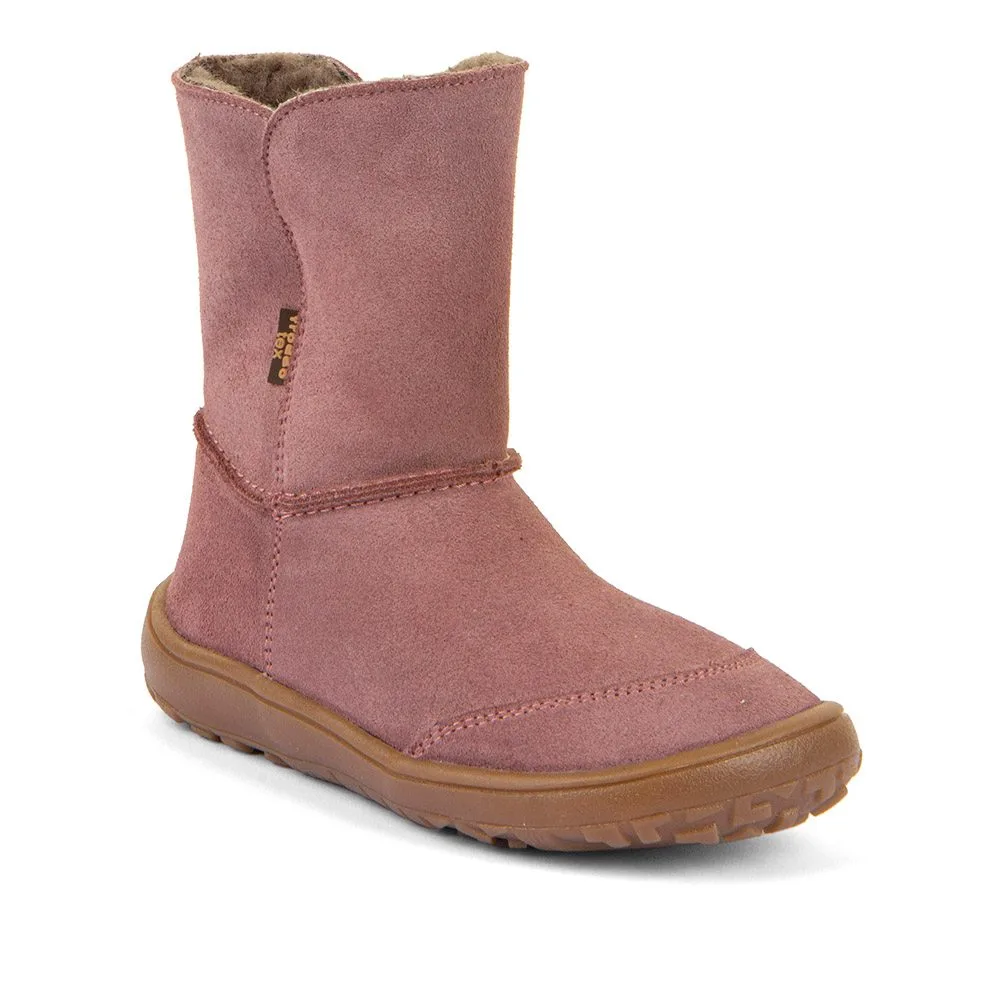 Dívčí zimní barefoot boty TEX SUEDE Dark Pink  G3160250 - 39