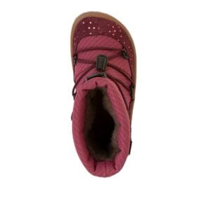 Dívčí zimní barefoot boty TEX TRACK WOOL Bordeaux+ G3160251-7 - 38