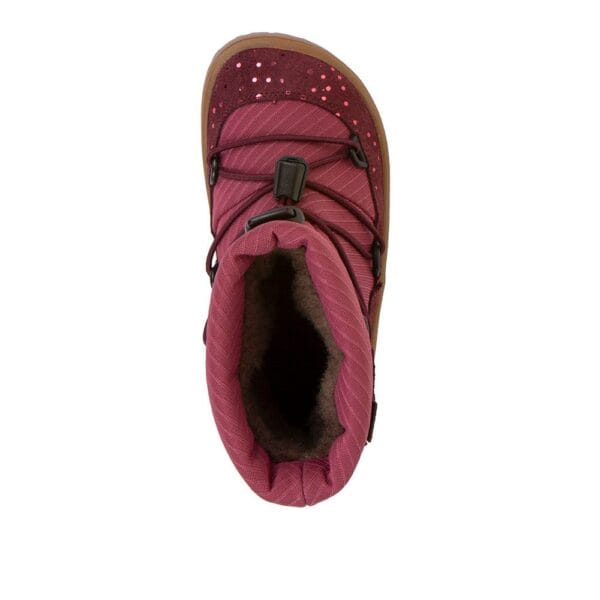 Dívčí zimní barefoot boty TEX TRACK WOOL Bordeaux+ G3160251-7 - 38