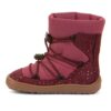 Dívčí zimní barefoot boty TEX TRACK WOOL Bordeaux+ G3160251-7 - 38