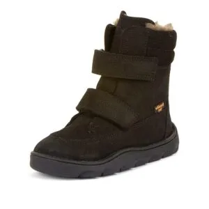 Dívčí zimní barefoot boty ZERU TEX WINTER Black