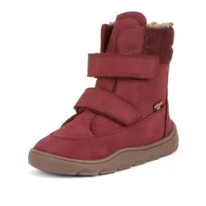 Dívčí zimní barefoot boty ZERU TEX WINTER Bordaux