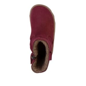 Dívčí zimní barefoot kozačky  ZERU TEX BOOT Bordeaux G3160257-6 - 36