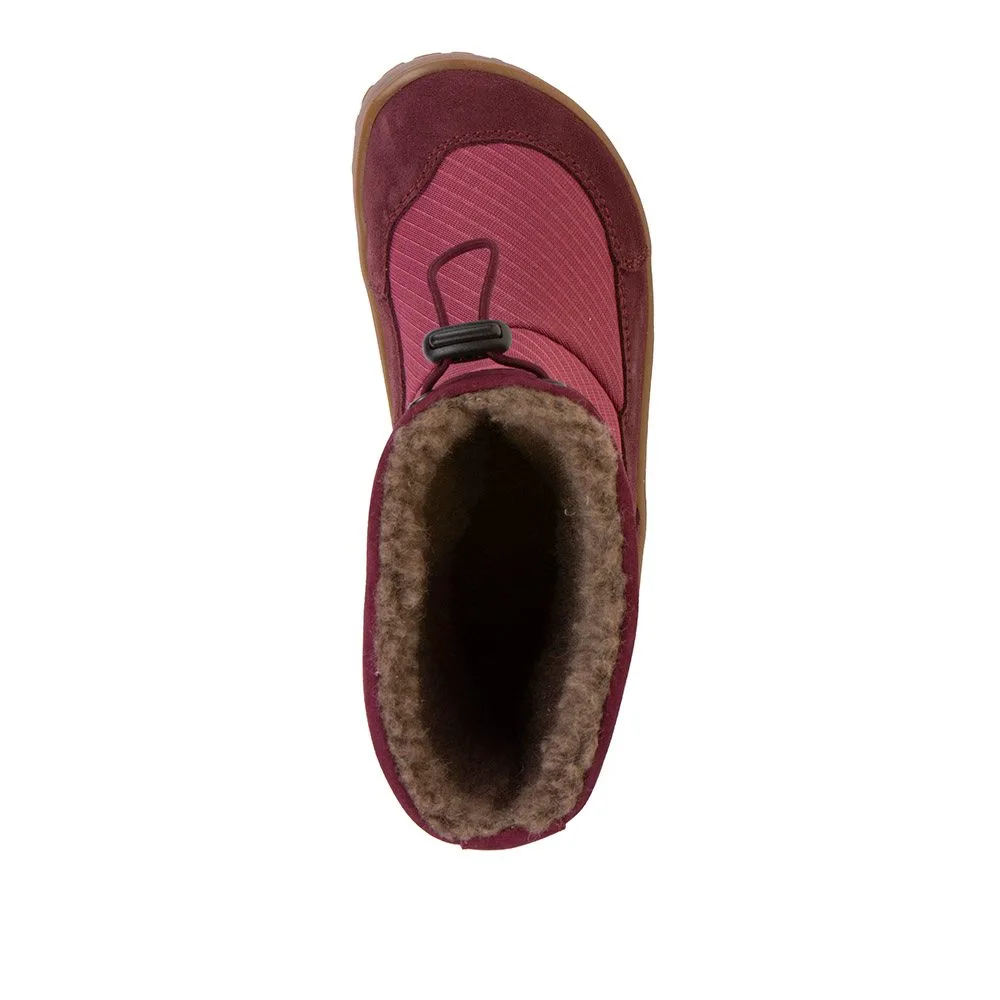 Dívčí zimní barefoot sněhule UP TEX SNOW WOOL Bordeaux G3160249-4 - 38
