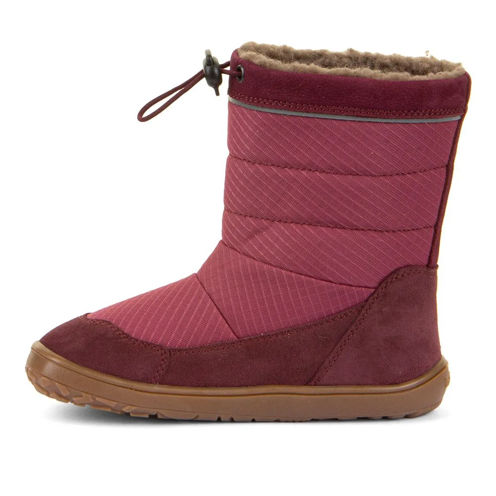 Dívčí zimní barefoot sněhule UP TEX SNOW WOOL Bordeaux G3160249-4 - 38