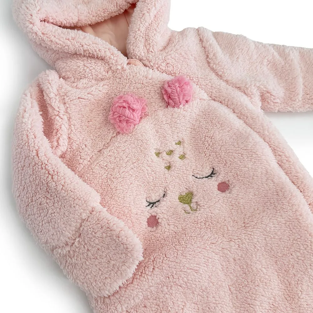 Zimní dívčí kojenecká kombinéza Pidilidi PD1169-03 Pink - 80/86 | 12-18m