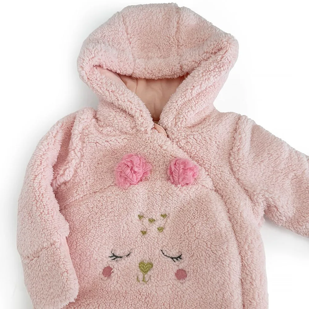 Zimní dívčí kojenecká kombinéza Pidilidi PD1169-03 Pink - 80/86 | 12-18m