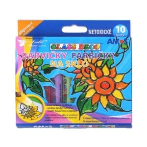 Barvy na sklo 10 ks/10