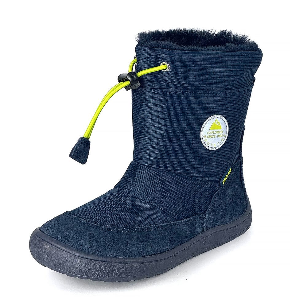 Chlapecké zimní barefoot boty PRO-tex HEIKO NAVY - 36