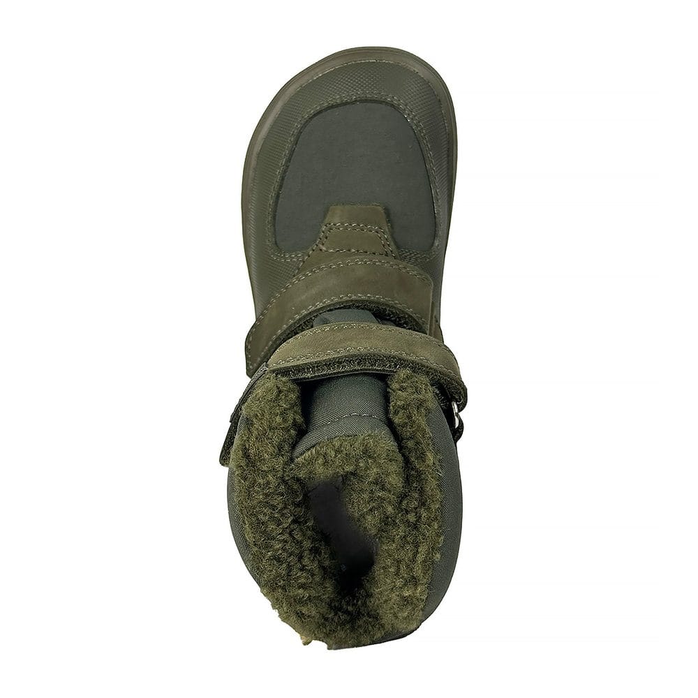 Chlapecké zimní barefoot boty PRO-tex LENO KHAKI - 36